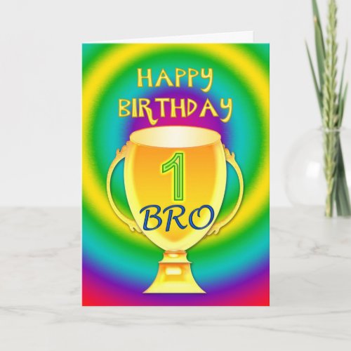 Birthday card for a number 1 brother