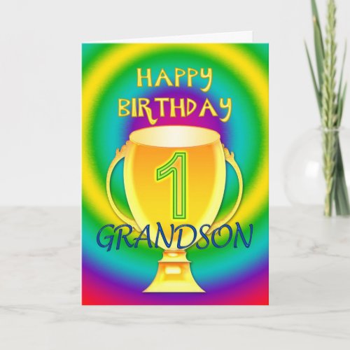 Birthday card for a number 1 grandson