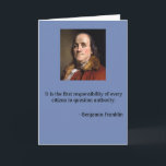 Birthday card for a rebel!<br><div class="desc">Do you have a friend or relative who loves to test the rules? This card featuring one of America's Founding Fathers is perfect for them!</div>