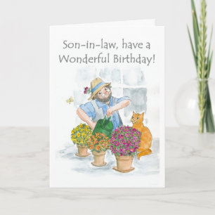 Birthday Card for a Son-in-law - Gardening