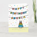 Birthday Card for Abuela<br><div class="desc">You call your grandmother Abuela,  not Grandma. (Abuela means grandmother in Spanish.) Imagine how excited Abuela will be to receive a birthday card addressed especially to her! Your abuela also will love this card's fun,  colorful design with confetti and streamers which says "Happy birthday Abuela".</div>