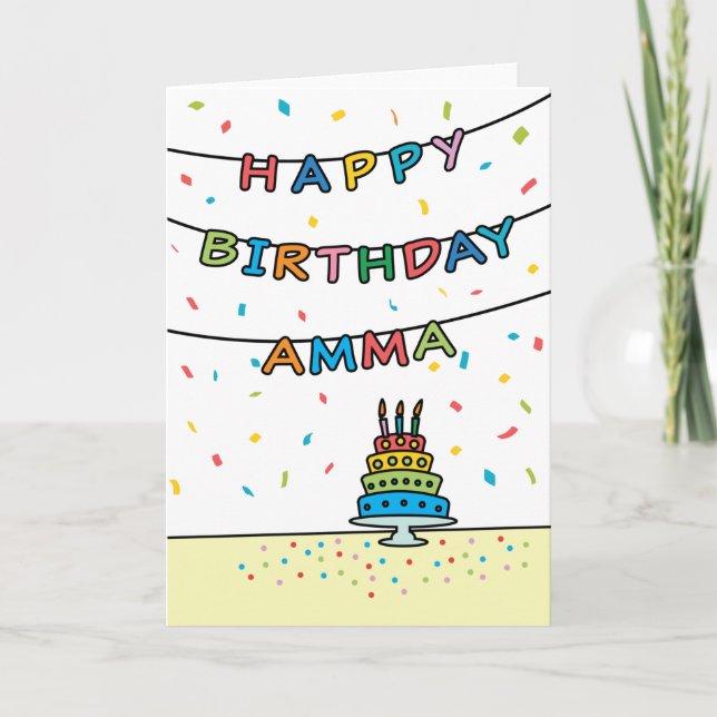Birthday Card for Amma (Front)