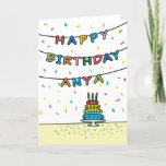 Birthday Card for Anya<br><div class="desc">Birthday Card for Anya. You call your mother Anya,  not Mom. (Anya means mother in Hungarian.) Imagine how excited Anya will be to receive a birthday card addressed especially to her! Your anya also will love this card's colorful design which says "Happy birthday,  Anya!"</div>