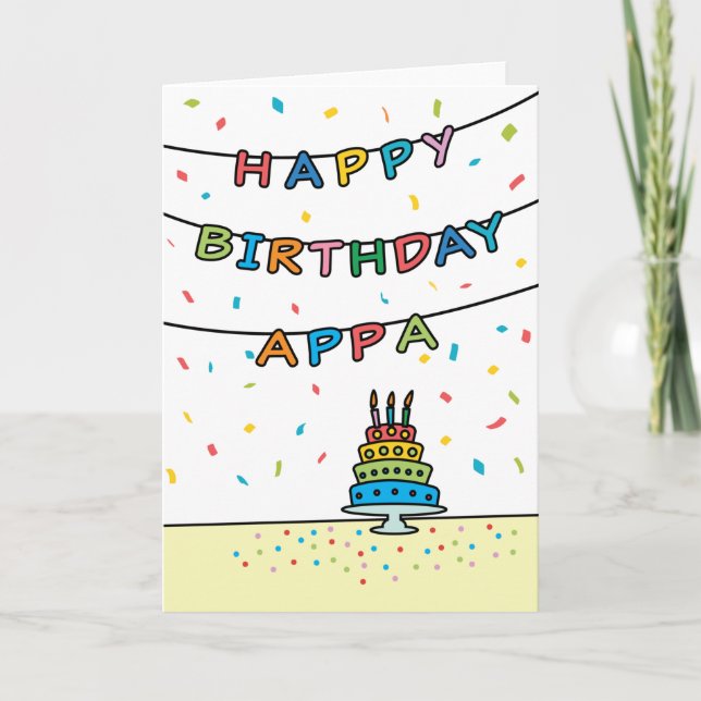 Birthday Card for Appa (Front)