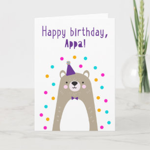Birthday Card for  Appa