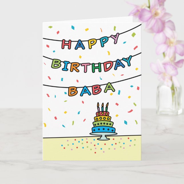 Birthday Card for Baba | Zazzle
