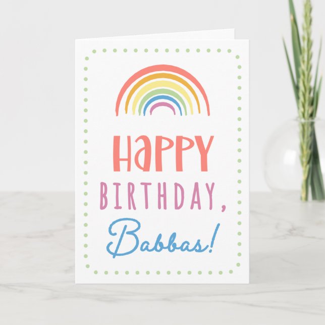 Birthday Card for Babbas (Front)