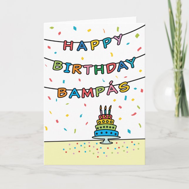 Birthday Card for Bampás (Front)