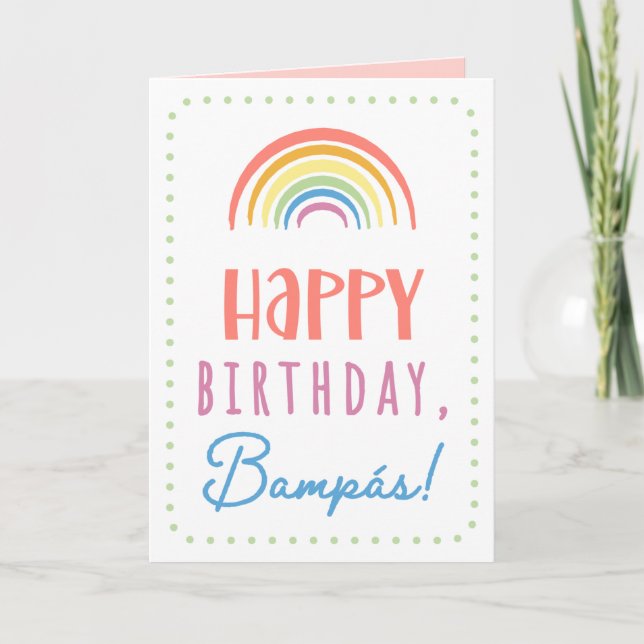 Birthday Card for Bampás (Front)