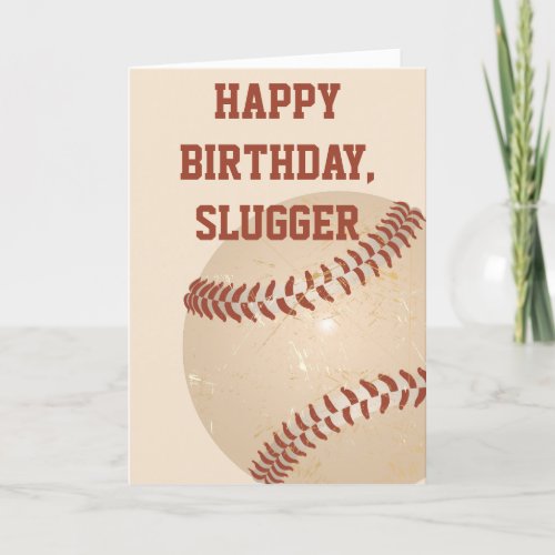 Birthday Card for Baseball Players and Fans