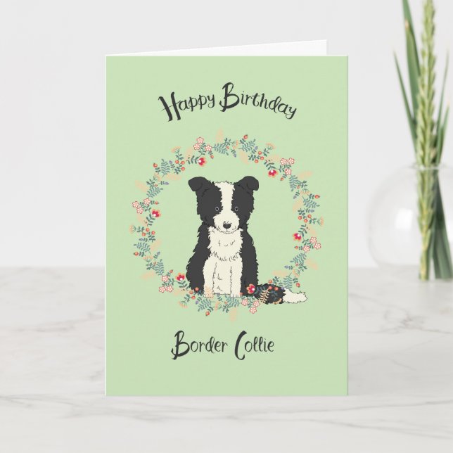 Birthday Card for Border Collie (Front)