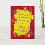 Birthday card for brother-in-law<br><div class="desc">A sparkling bright birthday card with red and yellow stars. A lively card for the young at heart. A lovely birthday card for brother-in-law. See all ages and relationships in my store: http://www.zazzle.com/eggznbeenz</div>