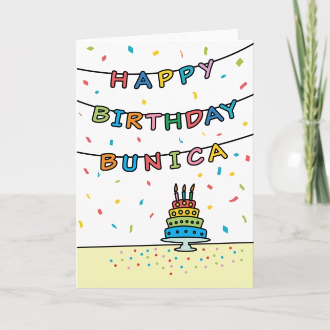 Birthday Card for Bunica (Front)