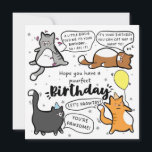 Birthday Card For Cat Lovers<br><div class="desc">The Funny Pun Cat Birthday Card is a delightful birthday card designed for cat lovers. This card features a playful and humorous design that incorporates puns related to cats and birthdays. It might include amusing illustrations of cats in party hats, cat-themed wordplay, or cute feline characters engaged in birthday celebrations....</div>
