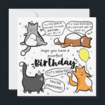 Birthday Card For Cat Lovers<br><div class="desc">The Funny Pun Cat Birthday Card is a delightful birthday card designed for cat lovers. This card features a playful and humorous design that incorporates puns related to cats and birthdays. It might include amusing illustrations of cats in party hats, cat-themed wordplay, or cute feline characters engaged in birthday celebrations....</div>