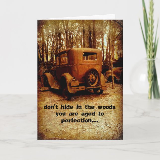 birthday card for classic car fan humorous photo (Front)