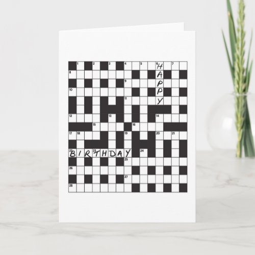 Birthday Card _ For crossword lovers