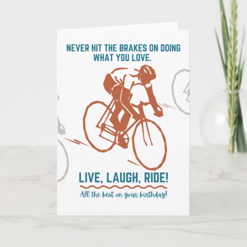 Birthday Card for Cyclist Bike Rider