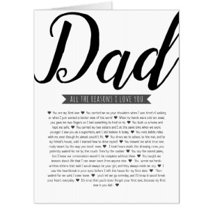 birthday card for Dad all the reasons we love you