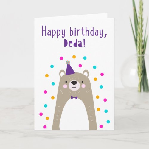 Birthday Card for  Deda