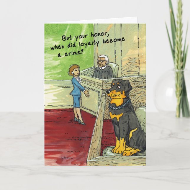 Birthday Card for Dog Lover - Loyal Rottweiler (Front)