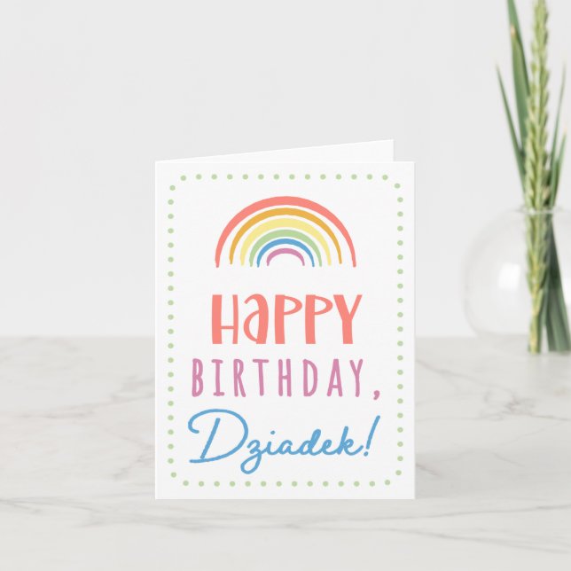 Birthday Card for Dziadek (Front)