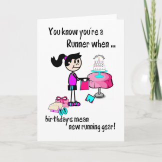 Birthday Card for Girl Runner