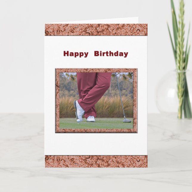 Birthday Card for Golfer (Front)