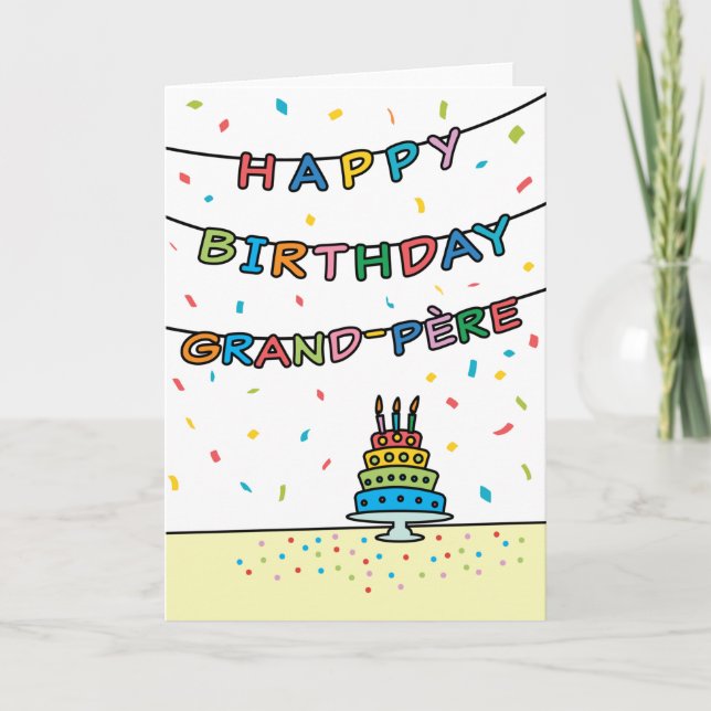 Birthday Card for Grand-Père (Front)