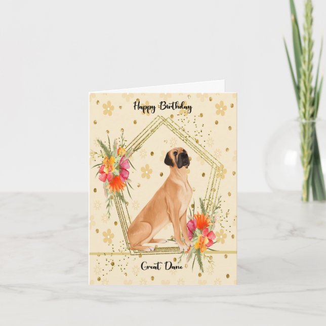 Birthday Card for Great Dane (Front)
