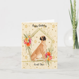 Birthday Card for Great Dane