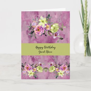 Birthday Card For Great Niece In Lavender by RosieCards at Zazzle