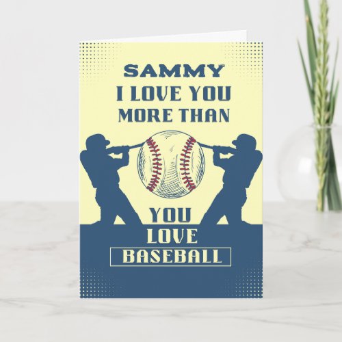 BIRTHDAY Card For Him Baseball Card For Boys