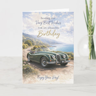 Birthday Card for Him or Her – Classic Car Design