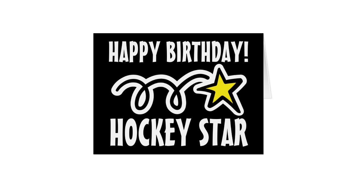 Birthday card for hockey player