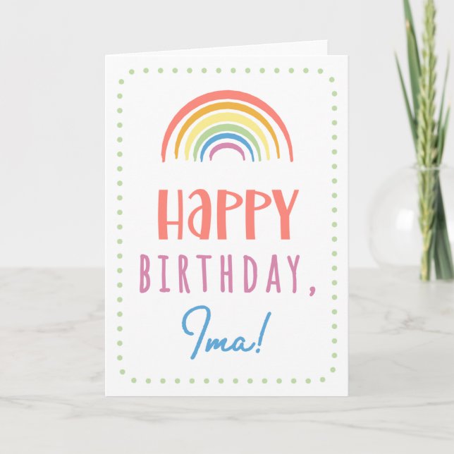 Birthday Card for Ima (Front)