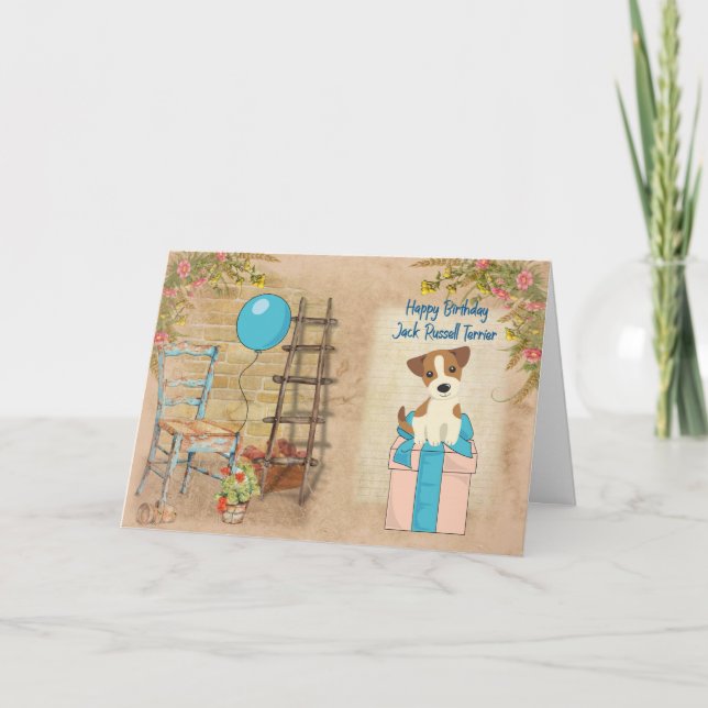Birthday Card for Jack Russell Terrier (Front)