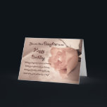 Birthday card for Like a daughter to me aged 35<br><div class="desc">An antique look card featuring a candle and a rose lying on satin and lace. A birthday card for a someone special.</div>