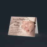 Birthday card for Like a daughter to me aged 35<br><div class="desc">An antique look card featuring a candle and a rose lying on satin and lace. A birthday card for a someone special.</div>