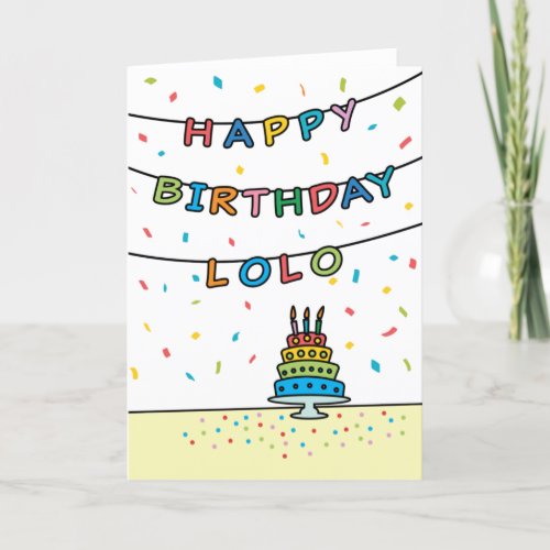 Birthday Card for Lolo