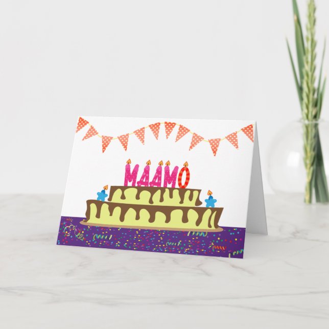 Birthday Card for Maamo (Front)