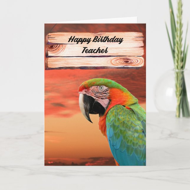 Birthday Card for Male or Female Teacher (Front)