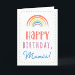 Birthday Card for Mamãe<br><div class="desc">You call your mother Mamãe, not Mom. (Mamãe means mother in Portuguese.) Imagine how excited Mamãe will be to receive a birthday card addressed especially to her! Your mamãe also will love this card's cute, watercolor-inspired boho rainbow design that says "Happy birthday Mamãe!" Make this card customizable! Click "Edit Design",...</div>
