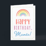 Birthday Card for Mamãe<br><div class="desc">You call your mother Mamãe, not Mom. (Mamãe means mother in Portuguese.) Imagine how excited Mamãe will be to receive a birthday card addressed especially to her! Your mamãe also will love this card's cute, watercolor-inspired boho rainbow design that says "Happy birthday Mamãe!" Make this card customizable! Click "Edit Design",...</div>