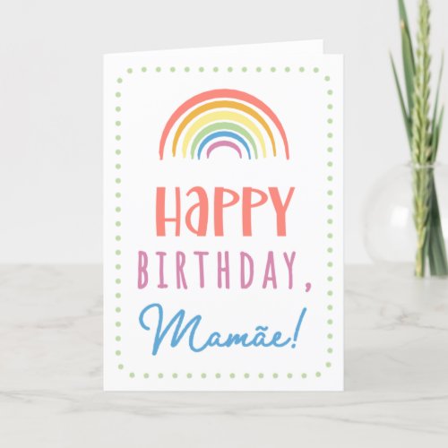 Birthday Card for Mame