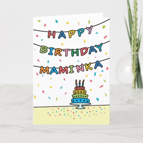 Birthday Card for Maminka
