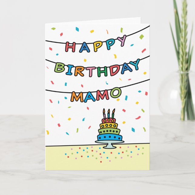 Birthday Card for Mamo (Front)