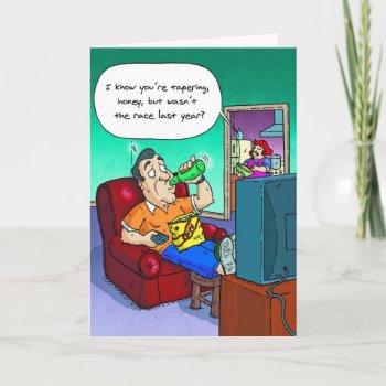 Birthday Card For Marathoner - Tapering Tv by FarGoneGreetings at Zazzle