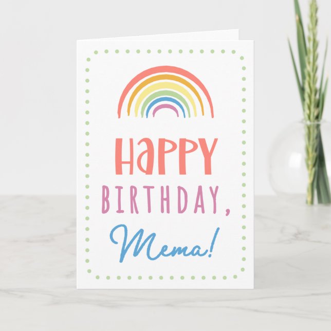 Birthday Card for Mema (Front)