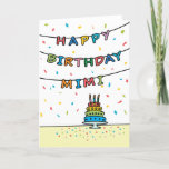 Birthday Card for Mimi<br><div class="desc">You call your grandmother Mimi,  not Grandma. Imagine how excited Mimi will be to receive a birthday card addressed especially to her! Your mimi also will love this card's colorful fireworks-inspired design (yellow,  pink,  blue,  and purple on a black background) which says "Happy birthday,  Mimi!"</div>